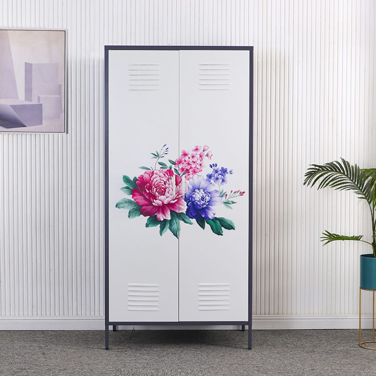 Swing doors cupboard with customizable computer spray pattern
