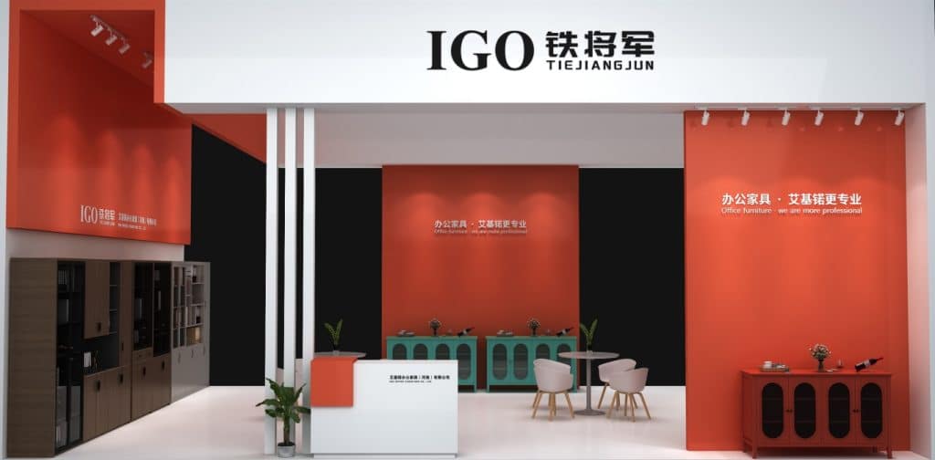 igo metal cupboard factory booth view