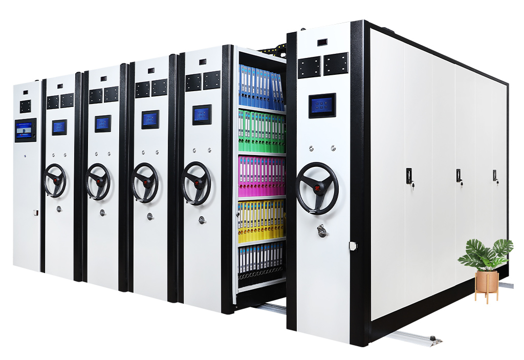 Mobile Compactor Storage System, High-density movable shelf